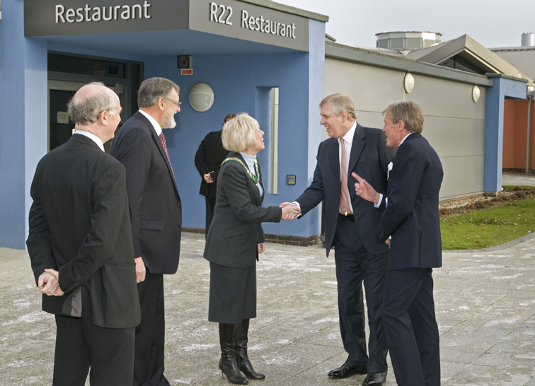 HRH Prince Andrew The Duke of York arrives at RAL