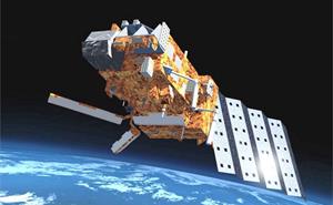 A satellite in Earth's orbit.