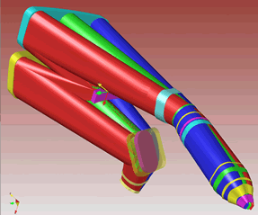 CAD drawing of beam envelopes